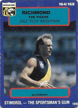 1990 AFL Scanlens Stimorol #164 Dale Weightman Front